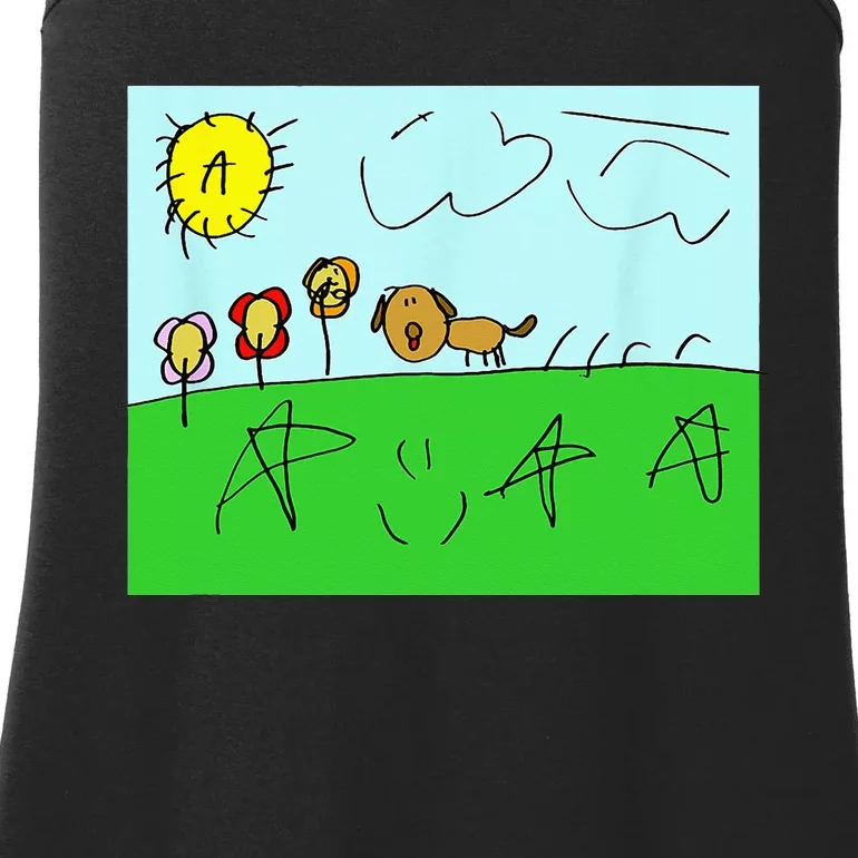 Happy Dog Outside On Some Grass Ladies Essential Tank