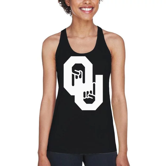 Horns Down Oklahoma Texas Women's Racerback Tank