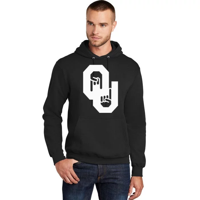 Horns Down Oklahoma Texas Tall Hoodie