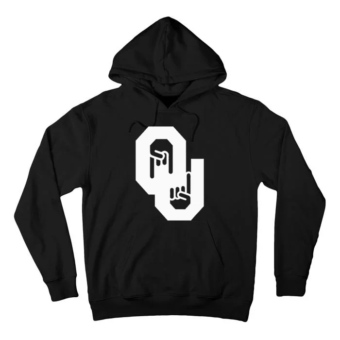 Horns Down Oklahoma Texas Tall Hoodie