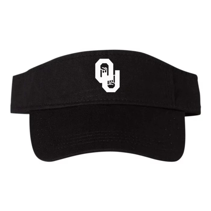 Horns Down Oklahoma Texas Valucap Bio-Washed Visor