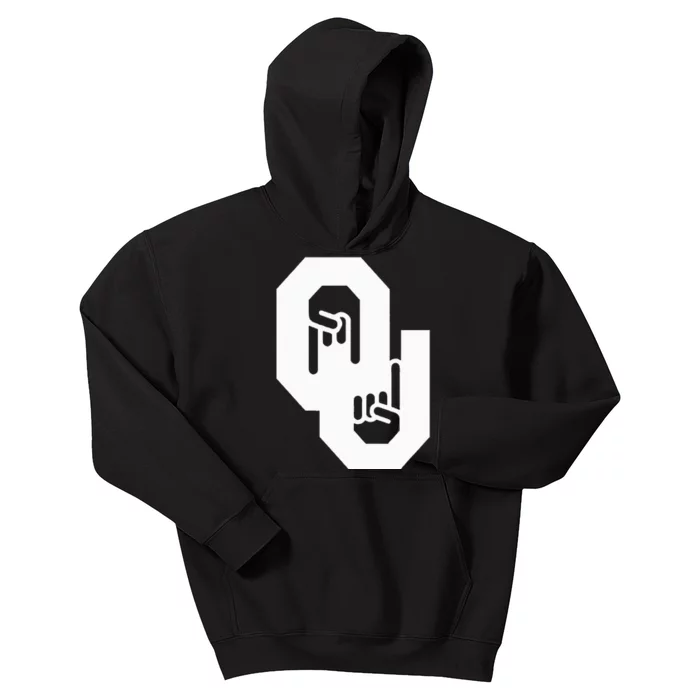 Horns Down Oklahoma Texas Kids Hoodie