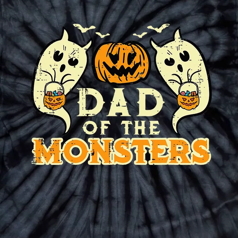 Halloween Dad Of Monsters Funny Family Costume Papa Daddy Tie-Dye T-Shirt