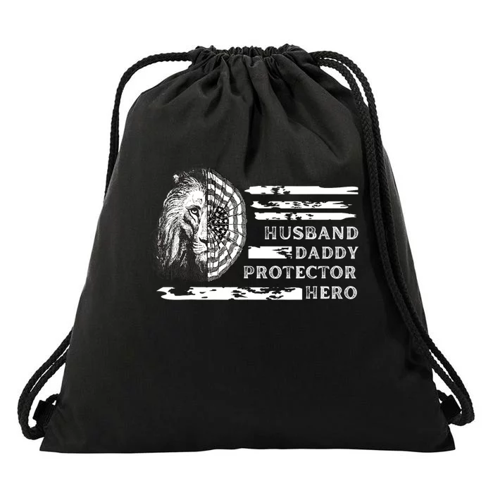 Husband Daddy Protector Hero Drawstring Bag