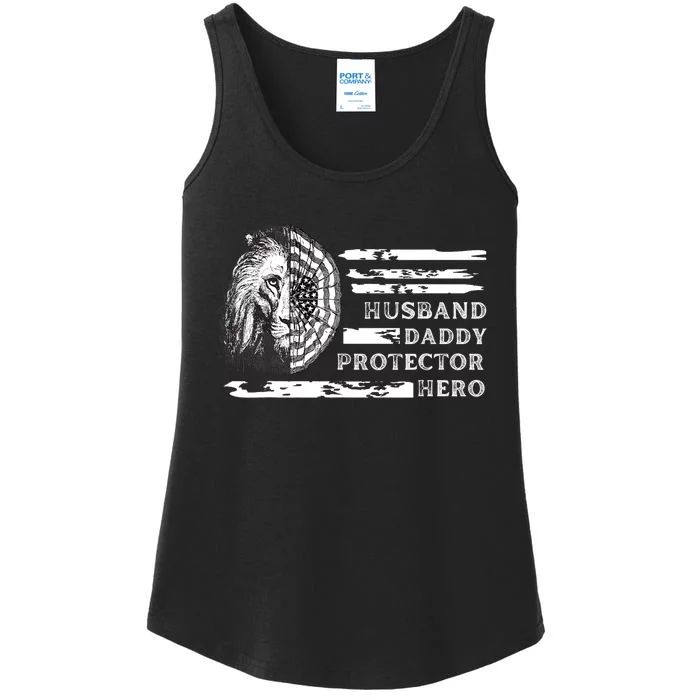 Husband Daddy Protector Hero Ladies Essential Tank