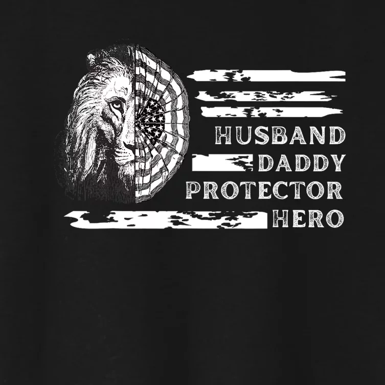 Husband Daddy Protector Hero Women's Crop Top Tee