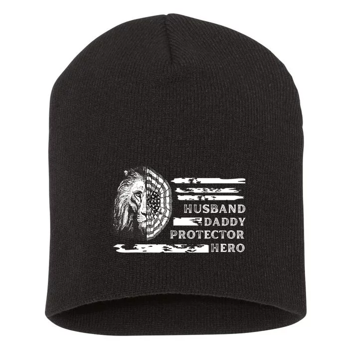 Husband Daddy Protector Hero Short Acrylic Beanie