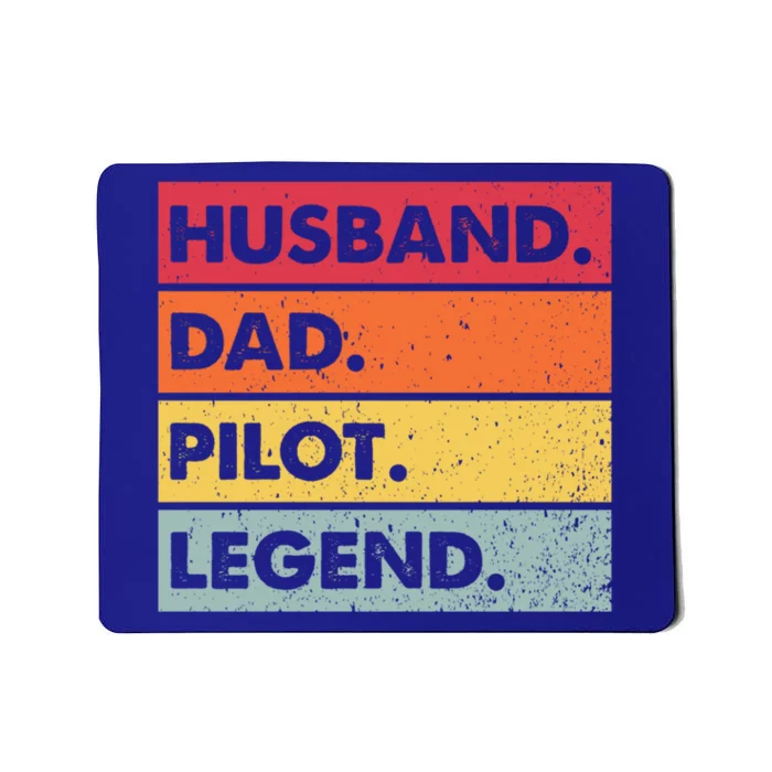 Husband Dad Pilot Legend Airplane Aviation Dad Father Gift Mousepad