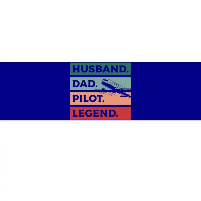 Husband Dad Pilot Legend Aviation Aviator Gift Bumper Sticker