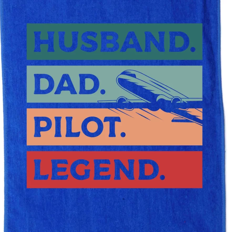 Husband Dad Pilot Legend Aviation Aviator Gift Platinum Collection Golf Towel