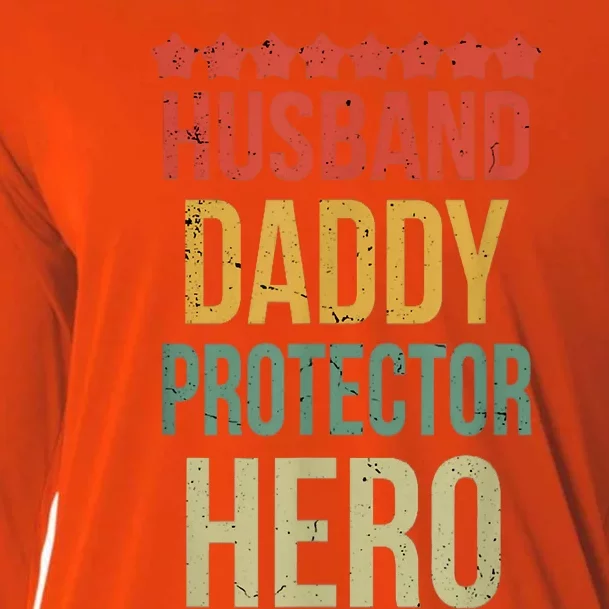 Husband Daddy Protector Hero Cooling Performance Long Sleeve Crew