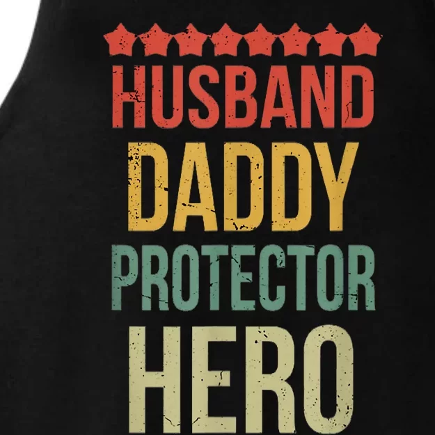 Husband Daddy Protector Hero Ladies Tri-Blend Wicking Tank