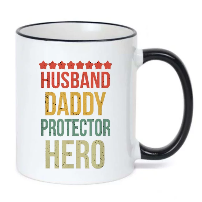 Husband Daddy Protector Hero Black Color Changing Mug