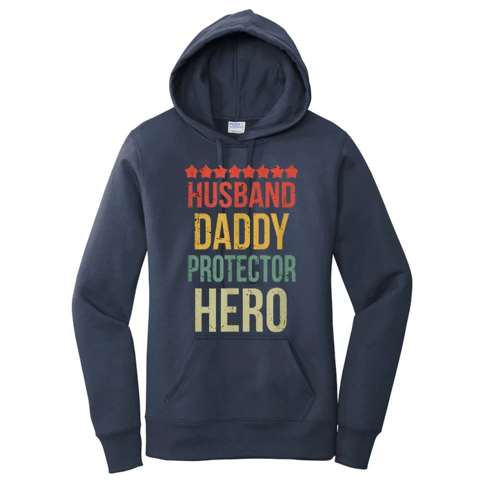 Husband Daddy Protector Hero Women's Pullover Hoodie