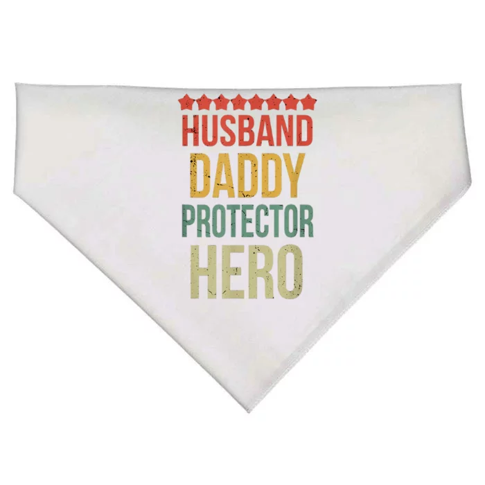 Husband Daddy Protector Hero USA-Made Doggie Bandana