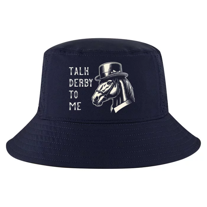 Horse Derby Party Blue Hat Talk Derby To Me Cool Comfort Performance Bucket Hat