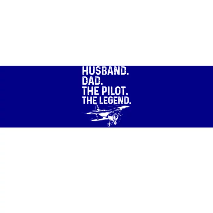 Husband Dad Pilot Legend Funny Airplane Fathers Day Tee Gift Bumper Sticker