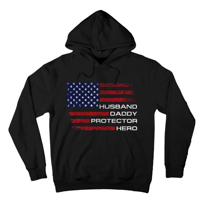 Husband Daddy Protector Hero Fathers Day Tall Hoodie