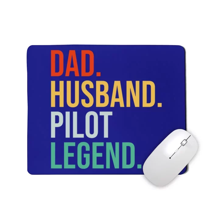 Husband Dad Pilot Legend Retro Father Vintage Father´s Day Gift Mousepad