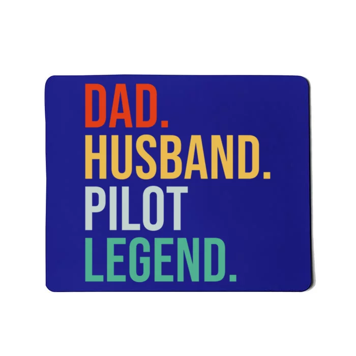 Husband Dad Pilot Legend Retro Father Vintage Father´s Day Gift Mousepad