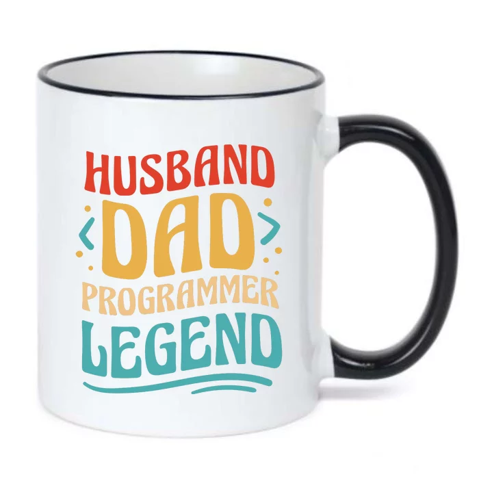 Husband Dad Programmer Legend Black Color Changing Mug