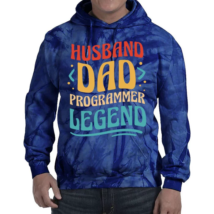 Husband Dad Programmer Legend Tie Dye Hoodie