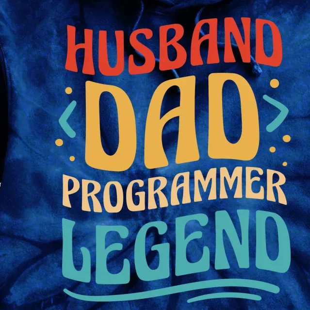 Husband Dad Programmer Legend Tie Dye Hoodie