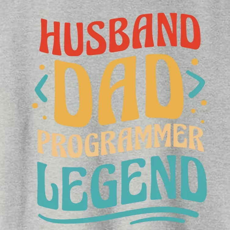 Husband Dad Programmer Legend Women's Crop Top Tee