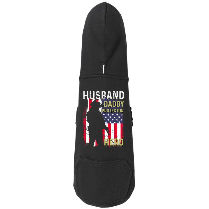 Husband Daddy Protector Doggie 3-End Fleece Hoodie