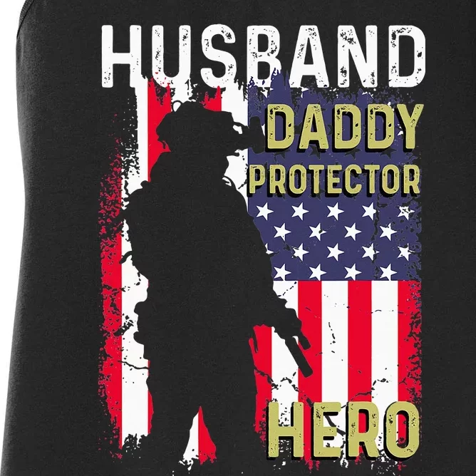 Husband Daddy Protector Women's Racerback Tank