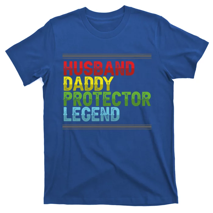 Husband Daddy Protector Legend Fathers Day Cool Gift T-Shirt