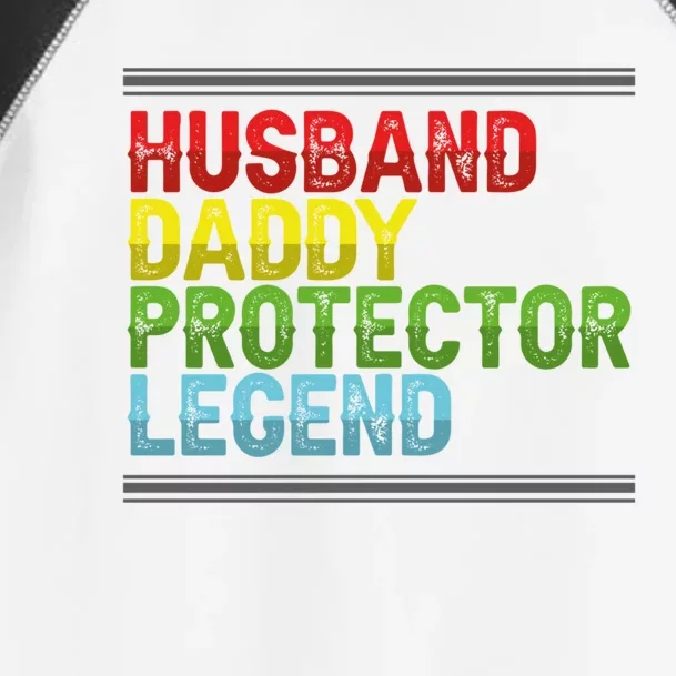 Husband Daddy Protector Legend Fathers Day Cool Gift Toddler Fine Jersey T-Shirt