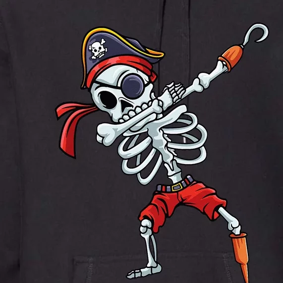 Halloween Dabbing Pirate Skeleton Funny Dab Premium Hoodie