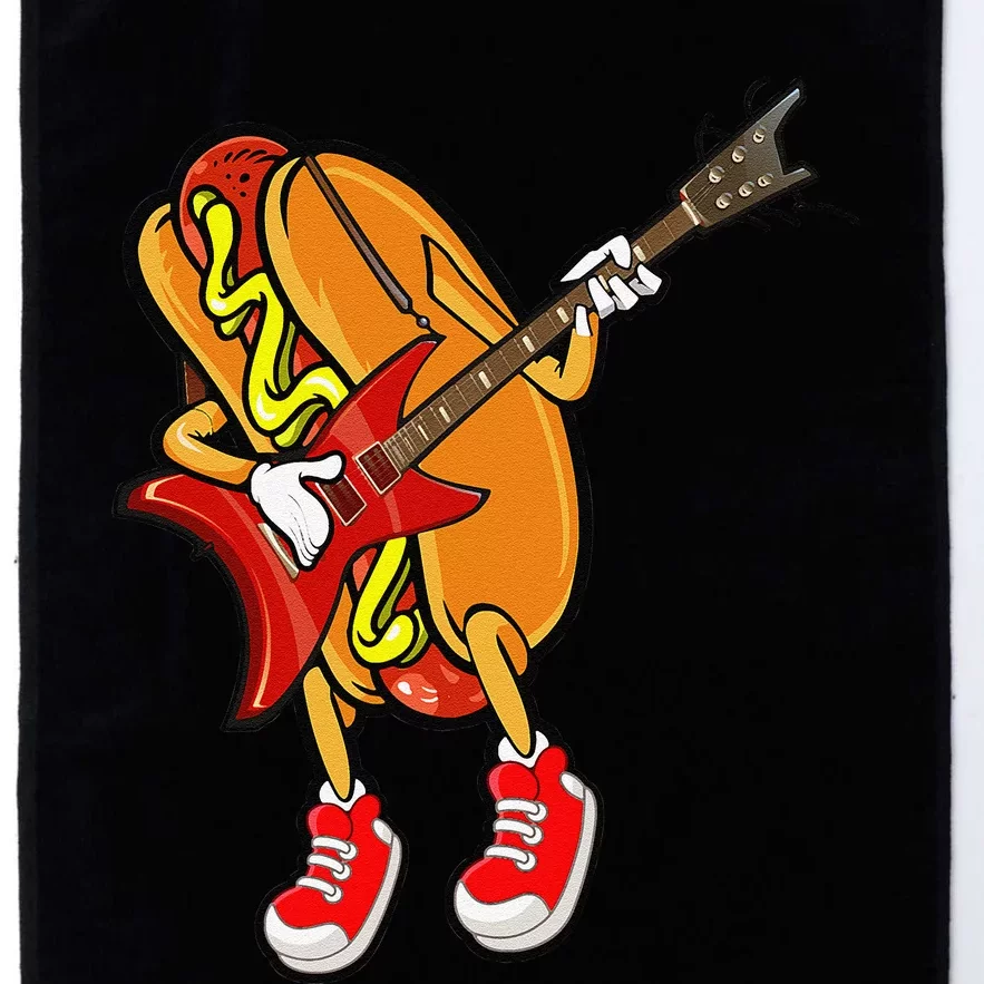 Hot Dog Playing Guitarist Player Uke Ukulele Hotdog Platinum Collection Golf Towel