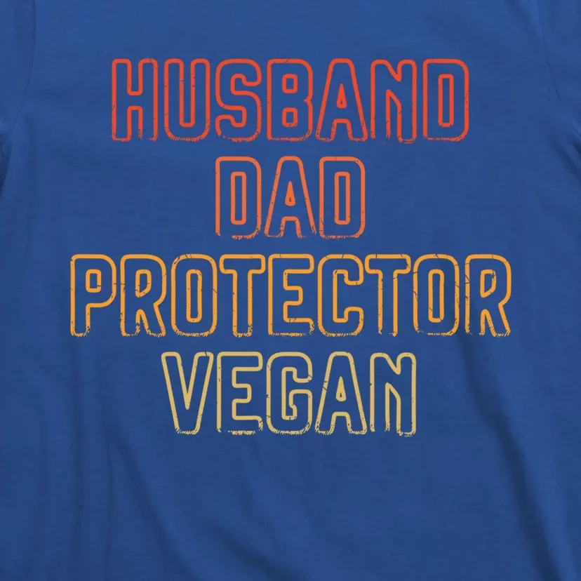 Husband Dad Protector Vegan Vegetable Diet Father's Day Gift T-Shirt