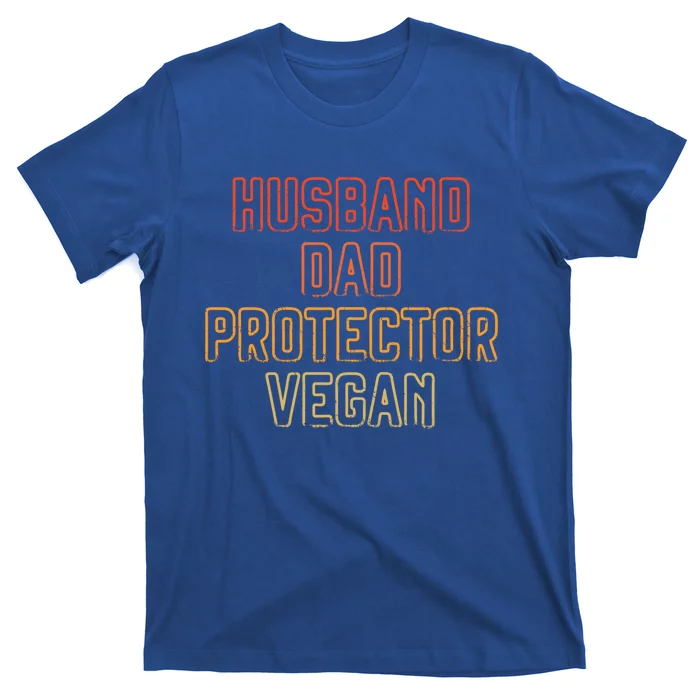 Husband Dad Protector Vegan Vegetable Diet Father's Day Gift T-Shirt