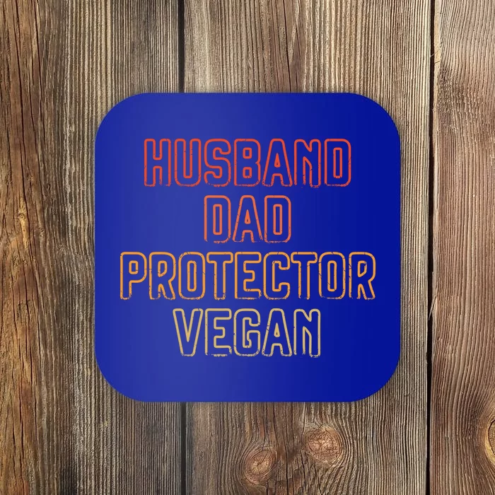 Husband Dad Protector Vegan Vegetable Diet Father's Day Gift Coaster