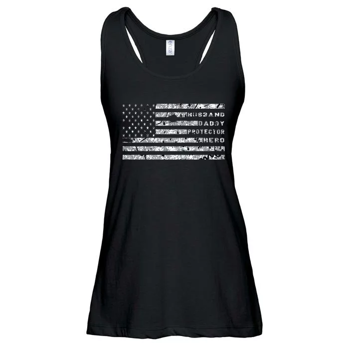 Husband Daddy Protector Hero Ladies Essential Flowy Tank