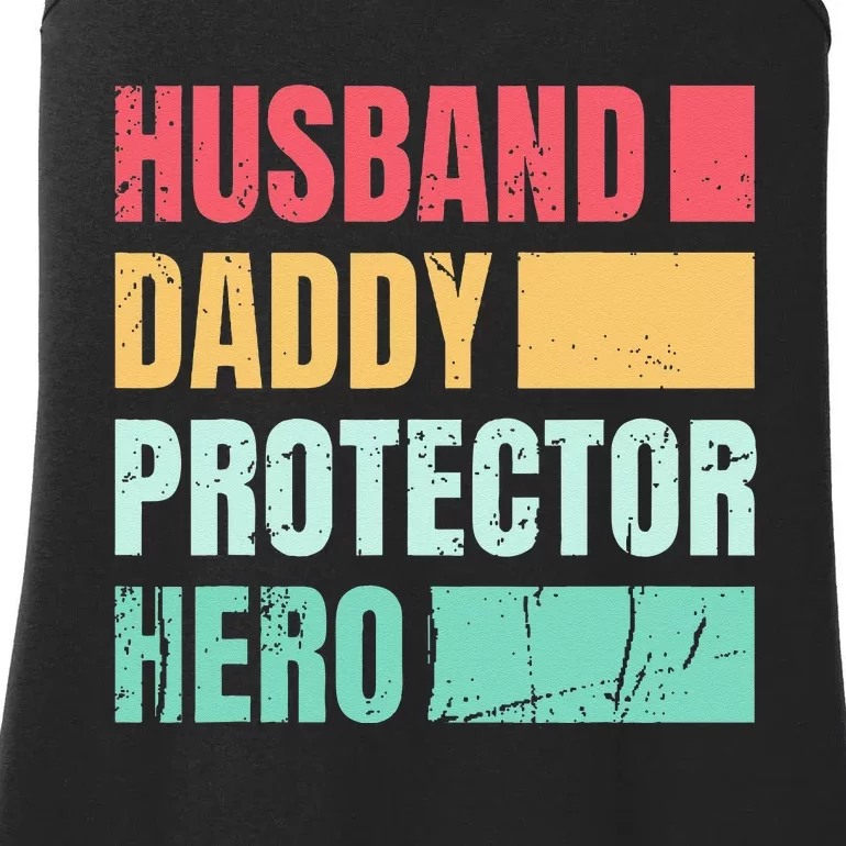 Husband Daddy Protector Hero Ladies Essential Tank