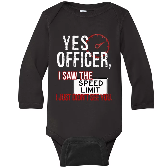 Humor Driver Police Mechanic Gift Car Mechanics Tee Baby Long Sleeve Bodysuit