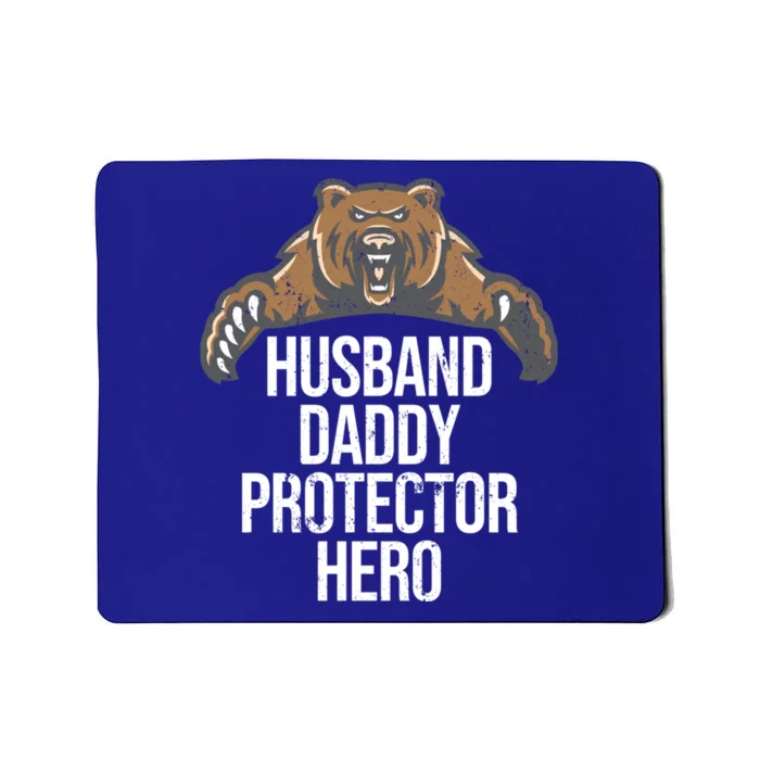 Husband Daddy Protector Hero Cool Bear Father Dad Cool Gift Mousepad