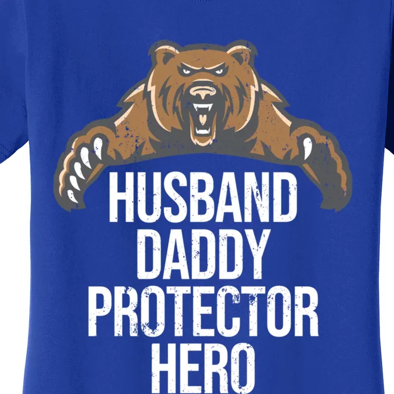 Husband Daddy Protector Hero Cool Bear Father Dad Cool Gift Women's T-Shirt