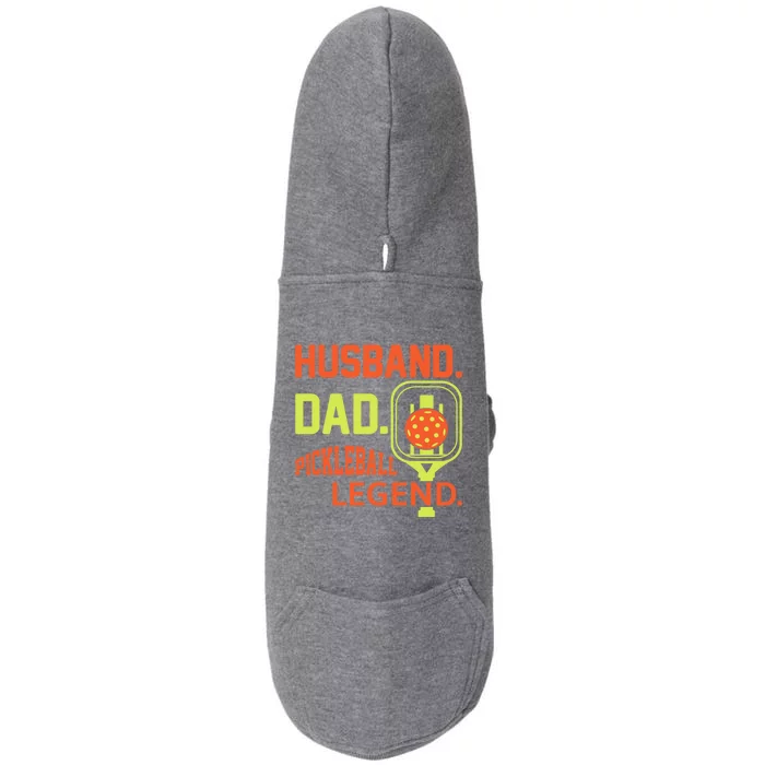 Husband Dad Pickleball Legend For Best Fathers Day Gift Doggie 3-End Fleece Hoodie