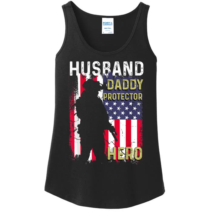 Husband Daddy Protector Ladies Essential Tank