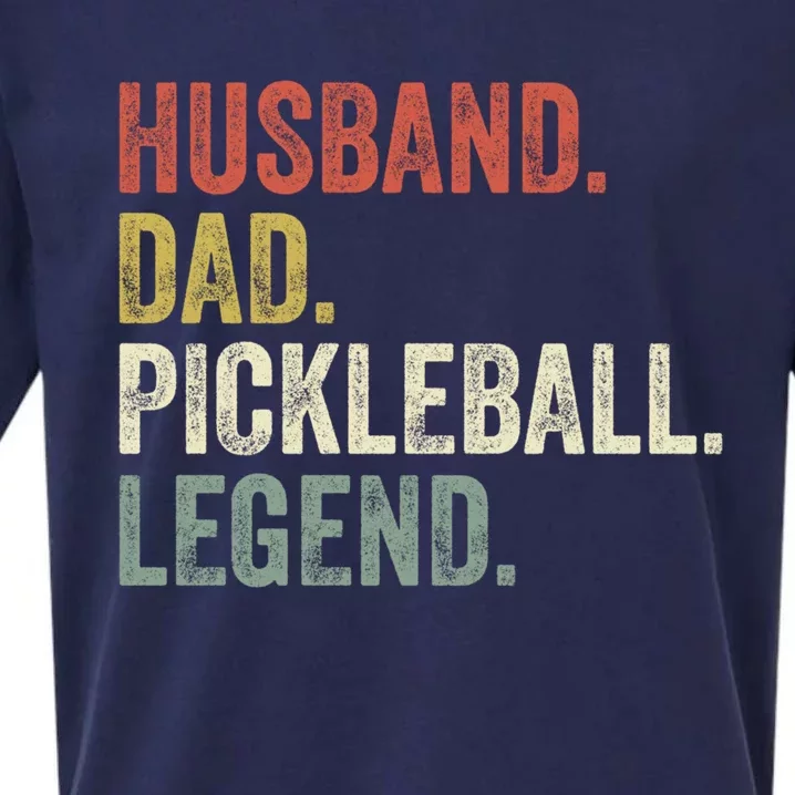 Husband Dad Pickleball Playings Retro 70s Style FatherS Day Gift Sueded Cloud Jersey T-Shirt