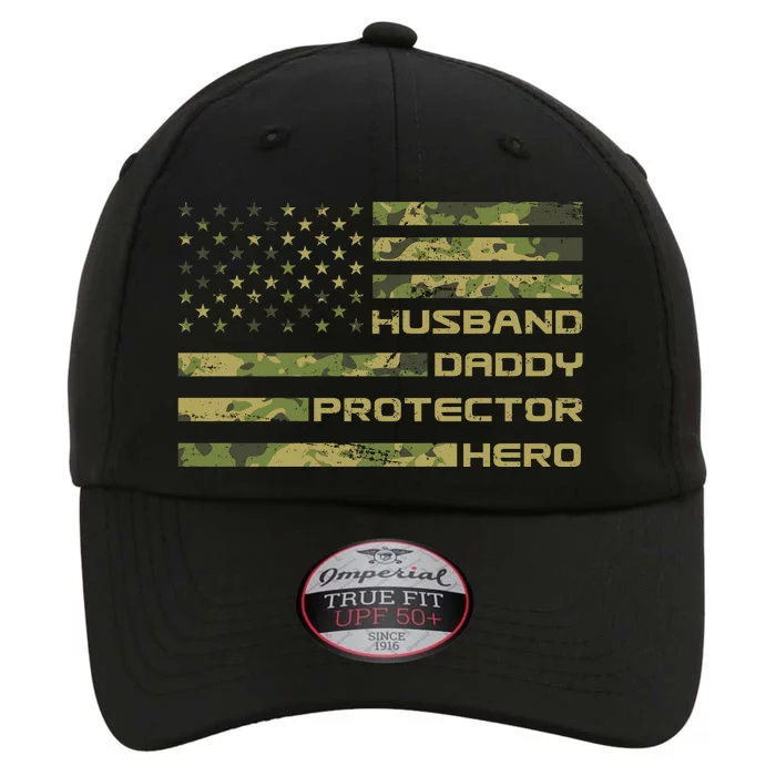 Husband Daddy Protector Hero Camouflage Usa Flag The Original Performance Cap