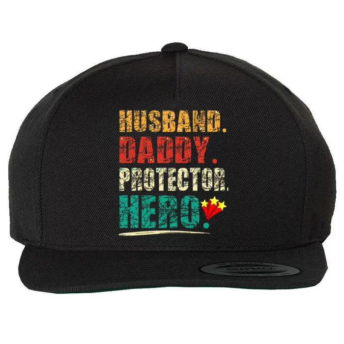 Husband Daddy Protector Wool Snapback Cap