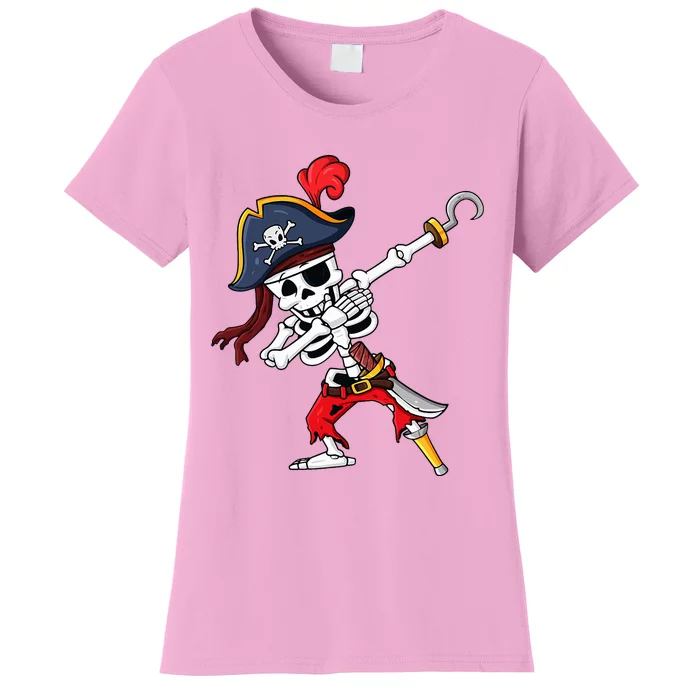 Halloween Dabbing Pirate Skeleton Women's T-Shirt