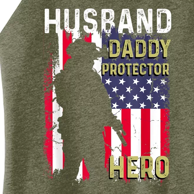 Husband Daddy Protector Women’s Perfect Tri Rocker Tank