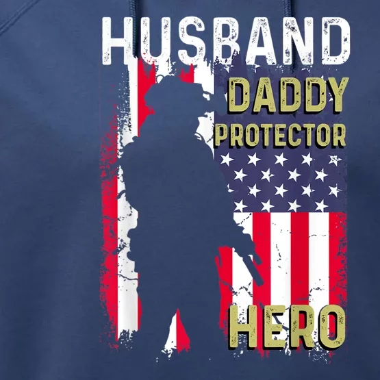 Husband Daddy Protector Performance Fleece Hoodie